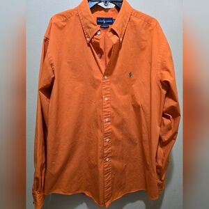 Polo by Ralph Lauren Men's Orange Button Down Shirt Size XXL